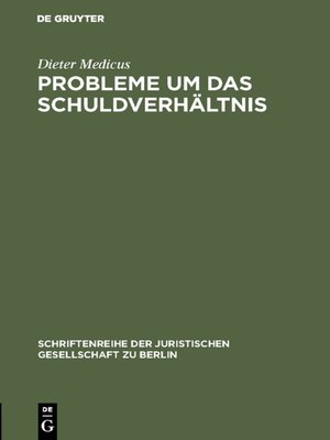 cover image of Probleme um das Schuldverhältnis
